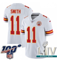 2020 Super Bowl LIV Men Nike Kansas City Chiefs #11 Alex Smith White Vapor Untouchable Limited Player NFL Jersey