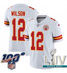 2020 Super Bowl LIV Men Nike Kansas City Chiefs #12 Albert Wilson White Vapor Untouchable Limited Player NFL Jersey