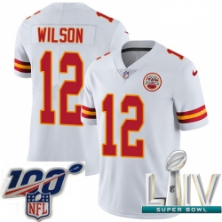 2020 Super Bowl LIV Men Nike Kansas City Chiefs #12 Albert Wilson White Vapor Untouchable Limited Player NFL Jersey