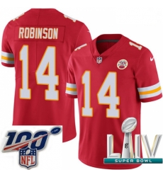2020 Super Bowl LIV Men Nike Kansas City Chiefs #14 Demarcus Robinson Red Team Color Vapor Untouchable Limited Player NFL Jersey