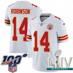 2020 Super Bowl LIV Men Nike Kansas City Chiefs #14 Demarcus Robinson White Vapor Untouchable Limited Player NFL Jersey