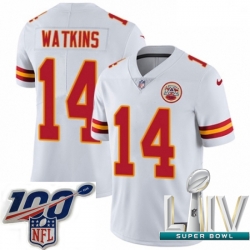 2020 Super Bowl LIV Men Nike Kansas City Chiefs #14 Sammy Watkins White Vapor Untouchable Limited Player NFL Jersey