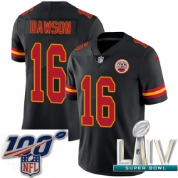 2020 Super Bowl LIV Men Nike Kansas City Chiefs #16 Len Dawson Limited Black Rush Vapor Untouchable NFL Jersey