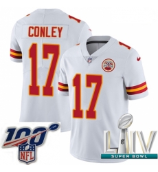 2020 Super Bowl LIV Men Nike Kansas City Chiefs #17 Chris Conley White Vapor Untouchable Limited Player NFL Jersey