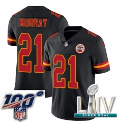 2020 Super Bowl LIV Men Nike Kansas City Chiefs #21 Eric Murray Limited Black Rush Vapor Untouchable NFL Jersey