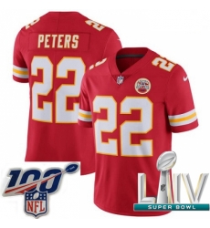2020 Super Bowl LIV Men Nike Kansas City Chiefs #22 Marcus Peters Red Team Color Vapor Untouchable Limited Player NFL Jersey