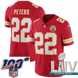 2020 Super Bowl LIV Men Nike Kansas City Chiefs #22 Marcus Peters Red Team Color Vapor Untouchable Limited Player NFL Jersey