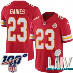 2020 Super Bowl LIV Men Nike Kansas City Chiefs #23 Phillip Gaines Red Team Color Vapor Untouchable Limited Player NFL Jersey