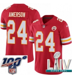 2020 Super Bowl LIV Men Nike Kansas City Chiefs #24 David Amerson Red Team Color Vapor Untouchable Limited Player NFL Jersey
