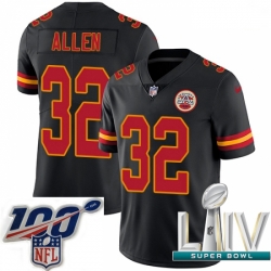 2020 Super Bowl LIV Men Nike Kansas City Chiefs #32 Marcus Allen Limited Black Rush Vapor Untouchable NFL Jersey