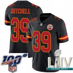 2020 Super Bowl LIV Men Nike Kansas City Chiefs #39 Terrance Mitchell Limited Black Rush Vapor Untouchable NFL Jersey