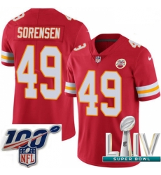 2020 Super Bowl LIV Men Nike Kansas City Chiefs #49 Daniel Sorensen Red Team Color Vapor Untouchable Limited Player NFL Jersey