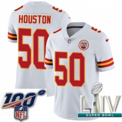 2020 Super Bowl LIV Men Nike Kansas City Chiefs #50 Justin Houston White Vapor Untouchable Limited Player NFL Jersey