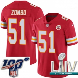 2020 Super Bowl LIV Men Nike Kansas City Chiefs #51 Frank Zombo Red Team Color Vapor Untouchable Limited Player NFL Jersey