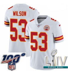 2020 Super Bowl LIV Men Nike Kansas City Chiefs #53 Ramik Wilson White Vapor Untouchable Limited Player NFL Jersey