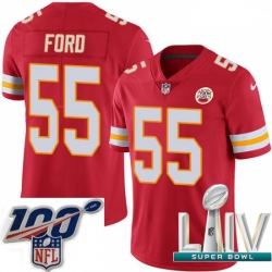 2020 Super Bowl LIV Men Nike Kansas City Chiefs #55 Dee Ford Red Team Color Vapor Untouchable Limited Player NFL Jersey