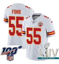 2020 Super Bowl LIV Men Nike Kansas City Chiefs #55 Dee Ford White Vapor Untouchable Limited Player NFL Jersey