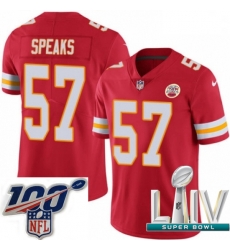 2020 Super Bowl LIV Men Nike Kansas City Chiefs #57 Breeland Speaks Red Team Color Vapor Untouchable Limited Player NFL Jersey
