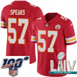 2020 Super Bowl LIV Men Nike Kansas City Chiefs #57 Breeland Speaks Red Team Color Vapor Untouchable Limited Player NFL Jersey