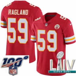 2020 Super Bowl LIV Men Nike Kansas City Chiefs #59 Reggie Ragland Red Team Color Vapor Untouchable Limited Player NFL Jersey