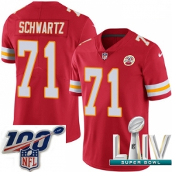 2020 Super Bowl LIV Men Nike Kansas City Chiefs #71 Mitchell Schwartz Red Team Color Vapor Untouchable Limited Player NFL Jersey