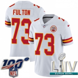 2020 Super Bowl LIV Men Nike Kansas City Chiefs #73 Zach Fulton White Vapor Untouchable Limited Player NFL Jersey