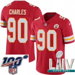 2020 Super Bowl LIV Men Nike Kansas City Chiefs #90 Stefan Charles Red Team Color Vapor Untouchable Limited Player NFL Jersey