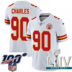 2020 Super Bowl LIV Men Nike Kansas City Chiefs #90 Stefan Charles White Vapor Untouchable Limited Player NFL Jersey