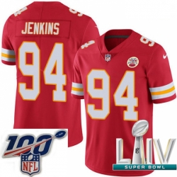 2020 Super Bowl LIV Men Nike Kansas City Chiefs #94 Jarvis Jenkins Red Team Color Vapor Untouchable Limited Player NFL Jersey