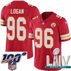 2020 Super Bowl LIV Men Nike Kansas City Chiefs #96 Bennie Logan Red Team Color Vapor Untouchable Limited Player NFL Jersey
