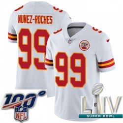 2020 Super Bowl LIV Men Nike Kansas City Chiefs #99 Rakeem Nunez-Roches White Vapor Untouchable Limited Player NFL Jersey