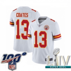 2020 Super Bowl LIV Youth Kansas City Chiefs #13 Sammie Coates White Vapor Untouchable Limited Player Football Jersey