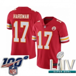 2020 Super Bowl LIV Youth Kansas City Chiefs #17 Mecole Hardman Red Team Color Vapor Untouchable Limited Player Football Jersey