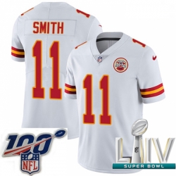 2020 Super Bowl LIV Youth Nike Kansas City Chiefs #11 Alex Smith White Vapor Untouchable Limited Player NFL Jersey