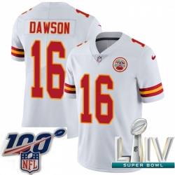 2020 Super Bowl LIV Youth Nike Kansas City Chiefs #16 Len Dawson White Vapor Untouchable Limited Player NFL Jersey