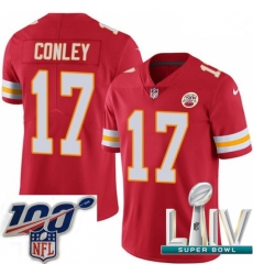 2020 Super Bowl LIV Youth Nike Kansas City Chiefs #17 Chris Conley Red Team Color Vapor Untouchable Limited Player NFL Jersey