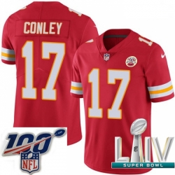 2020 Super Bowl LIV Youth Nike Kansas City Chiefs #17 Chris Conley Red Team Color Vapor Untouchable Limited Player NFL Jersey