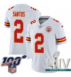 2020 Super Bowl LIV Youth Nike Kansas City Chiefs #2 Cairo Santos White Vapor Untouchable Limited Player NFL Jersey