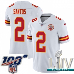 2020 Super Bowl LIV Youth Nike Kansas City Chiefs #2 Cairo Santos White Vapor Untouchable Limited Player NFL Jersey