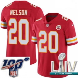 2020 Super Bowl LIV Youth Nike Kansas City Chiefs #20 Steven Nelson Red Team Color Vapor Untouchable Limited Player NFL Jersey