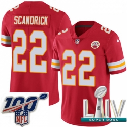 2020 Super Bowl LIV Youth Nike Kansas City Chiefs #22 Orlando Scandrick Red Team Color Vapor Untouchable Limited Player NFL Jersey