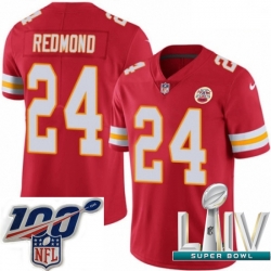 2020 Super Bowl LIV Youth Nike Kansas City Chiefs #24 Will Redmond Red Team Color Vapor Untouchable Limited Player NFL Jersey