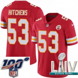 2020 Super Bowl LIV Youth Nike Kansas City Chiefs #53 Anthony Hitchens Red Team Color Vapor Untouchable Limited Player NFL Jersey