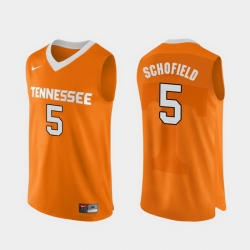 Men Tennessee Volunteers Admiral Schofield Orange Authentic Performace College Basketball Jersey