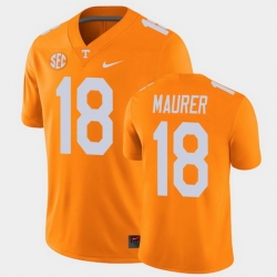 Men Tennessee Volunteers Brian Maurer College Football Orange Alumni Player Game Jersey