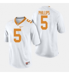 Men Tennessee Volunteers Kyle Phillips College Football White Jersey