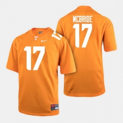 Men Tennessee Volunteers Will Mcbride College Football Orange Jersey