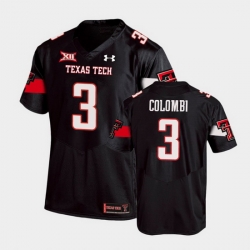Men Texas Tech Red Raiders Henry Colombi Replica Black Football Team Jersey