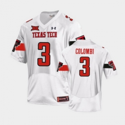 Men Texas Tech Red Raiders Henry Colombi Replica White Football Team Jersey