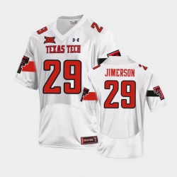 Men Texas Tech Red Raiders Kendell Jimerson Replica White Football Team Jersey